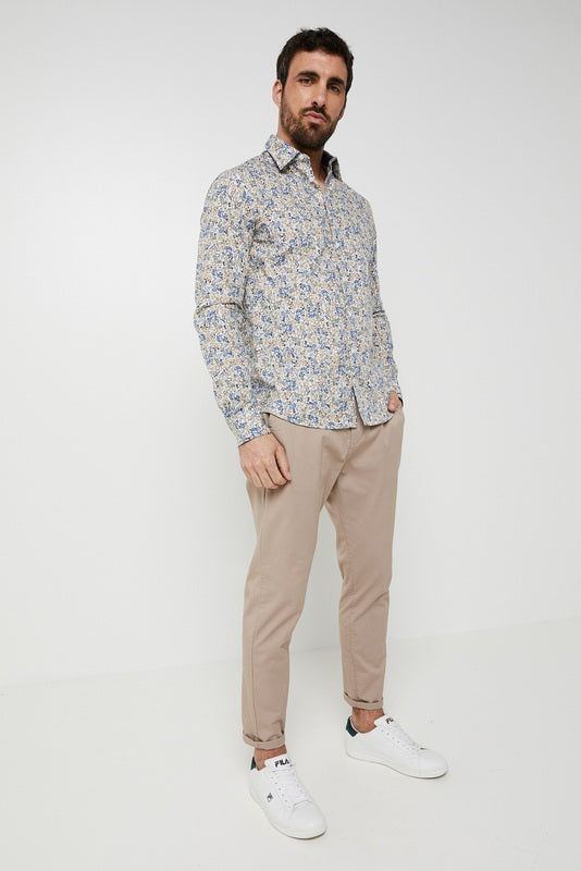 Chemise Nautic Sunset Kaki/Bleu