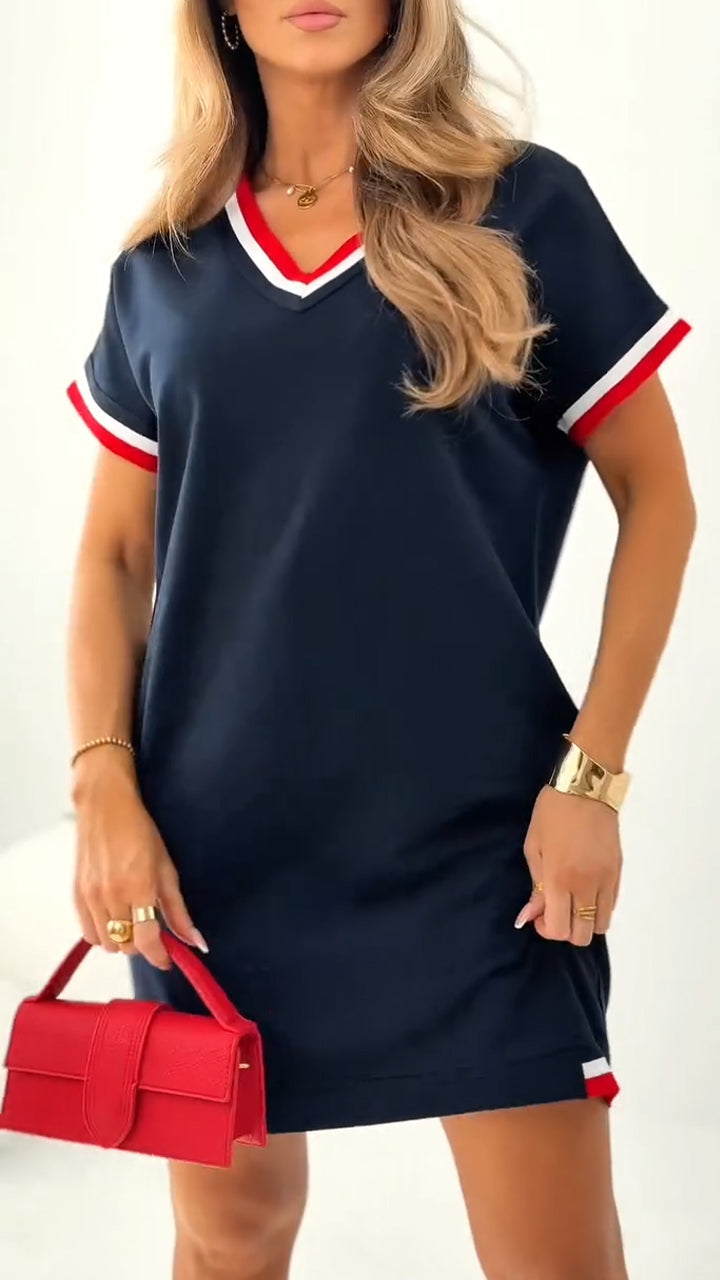 Daelora™ - Robe d'Été Décontractée à Bords Contrastés