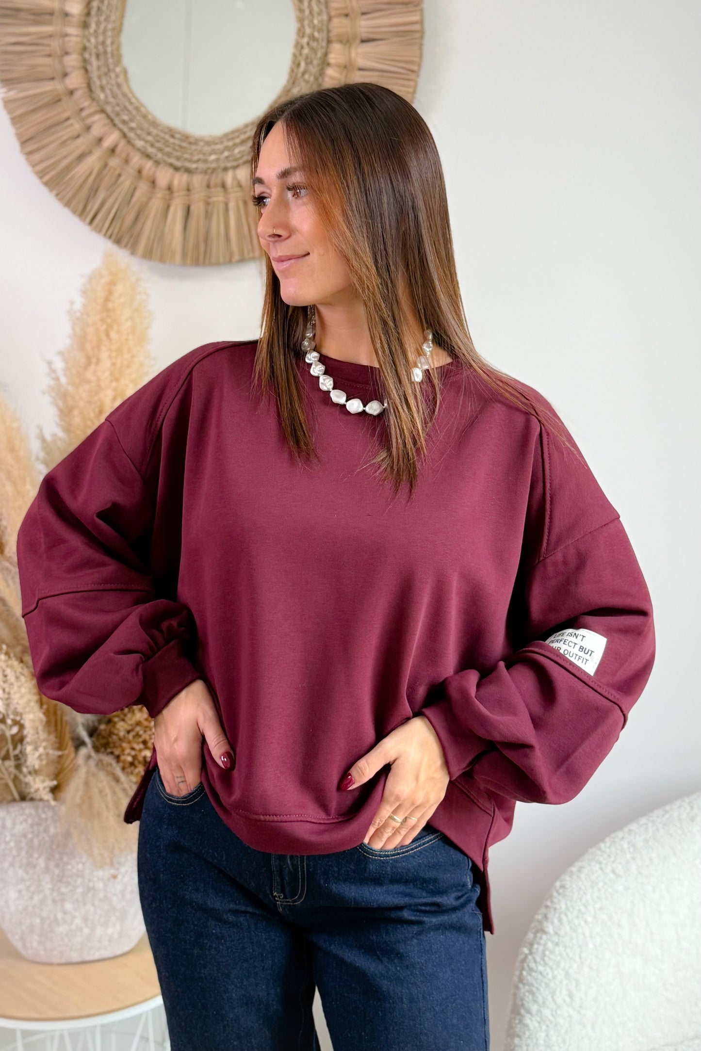 Sweat "Life Isn't Perfect..." Bordeaux
