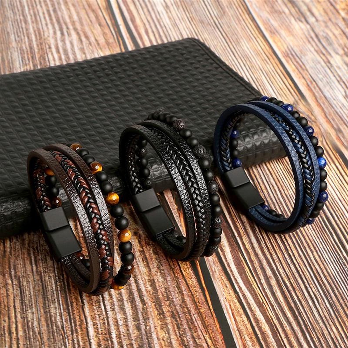 Bracelet Stell Artisanal En Cuir (Unisex)