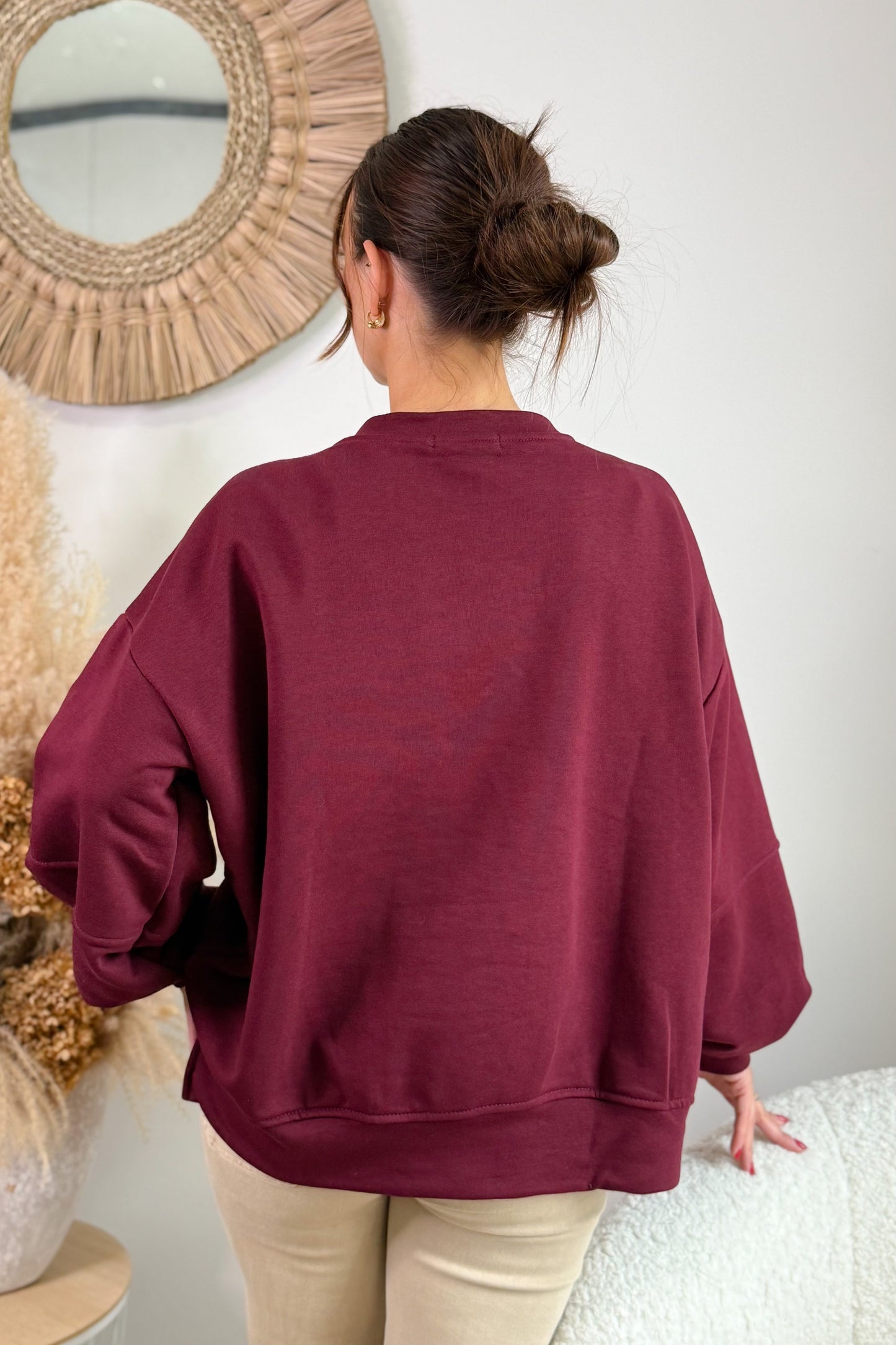 Sweat " Vintage" Bordeaux