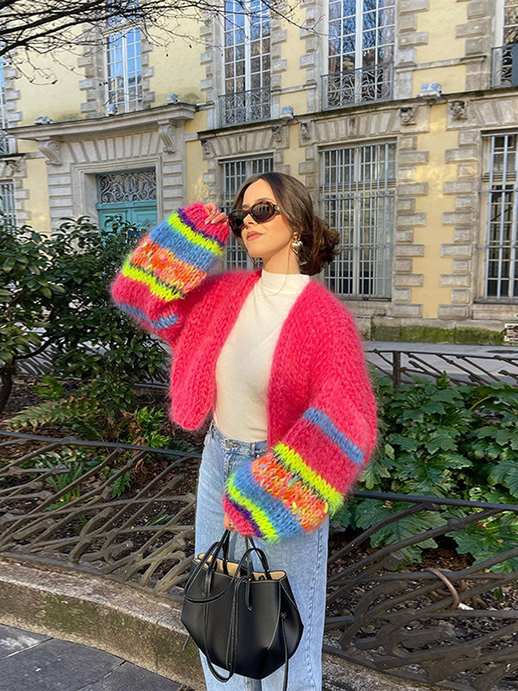 Confortable pull-over en maille structurée avec détails accentués