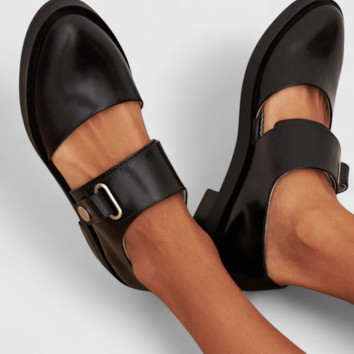 Chaussures Élégantes En Cuir Pour Femmes
