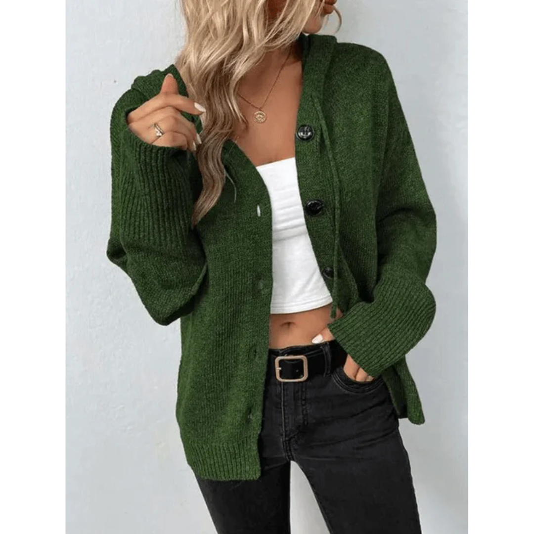 Cardigan en maille à boutons confortable pour femmes