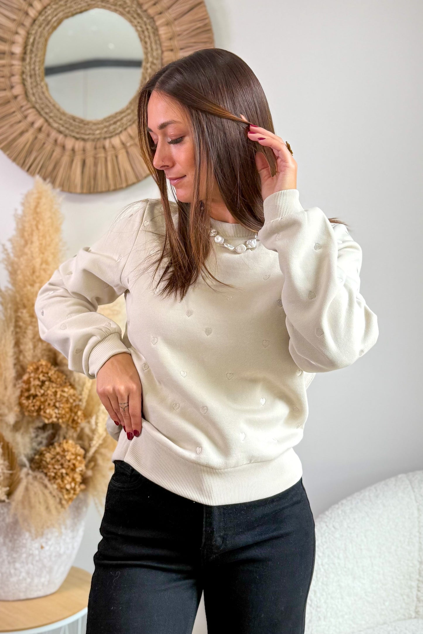 Sweat Atika Beige Only