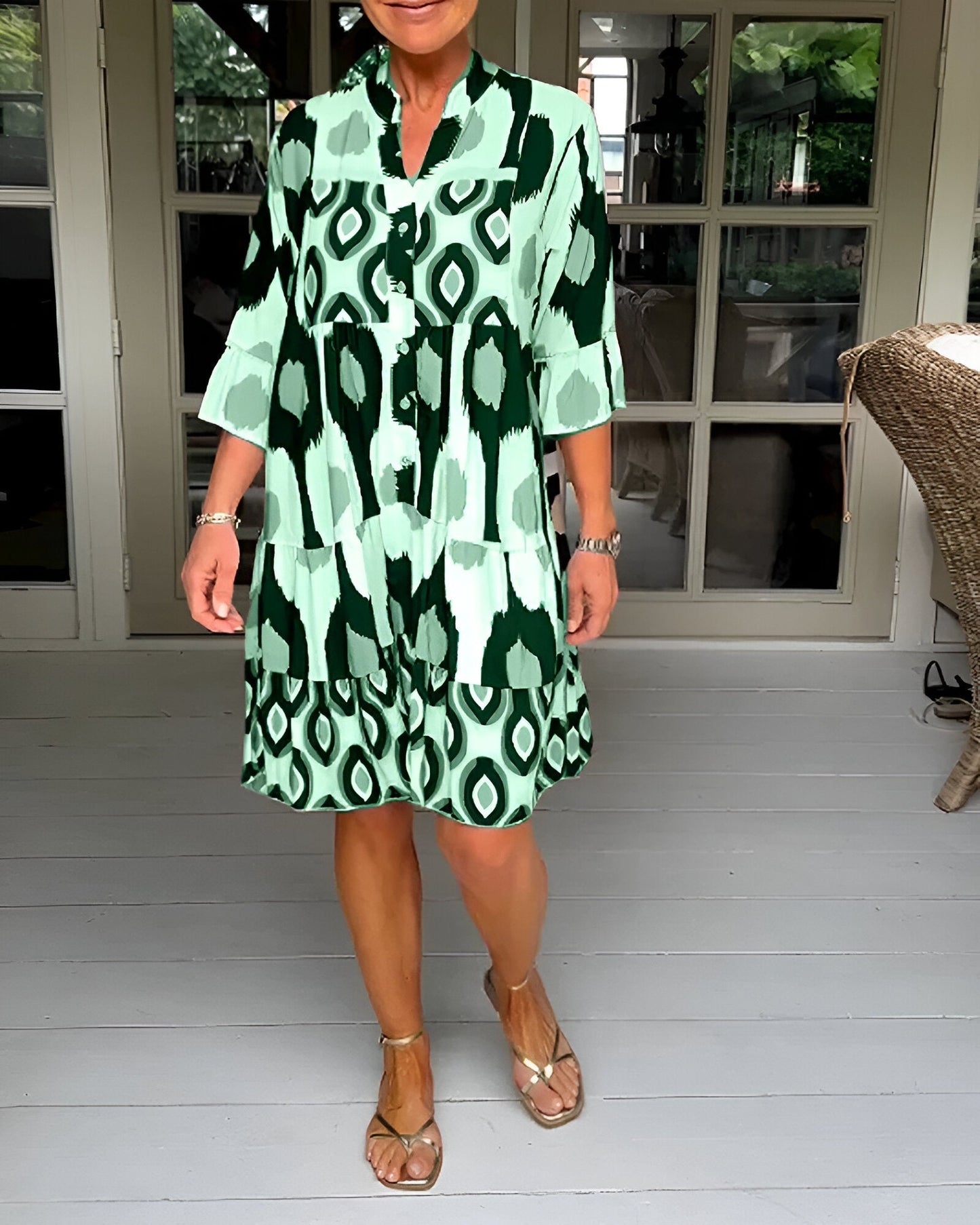 Camille™ | Robe Midi Imprimée