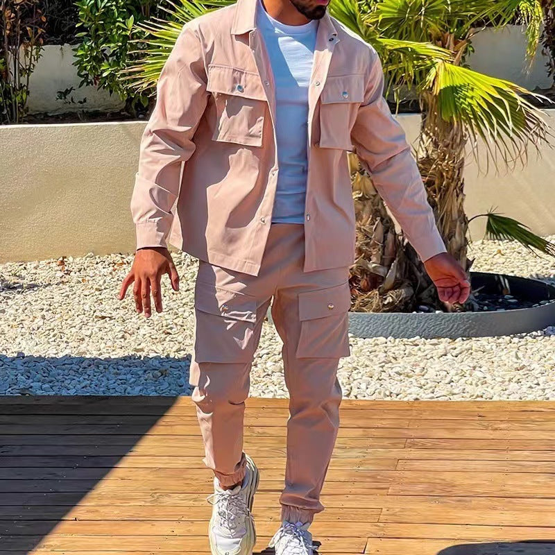 Ensemble Veste et Pantalon Cargo Stylé pour Hommes