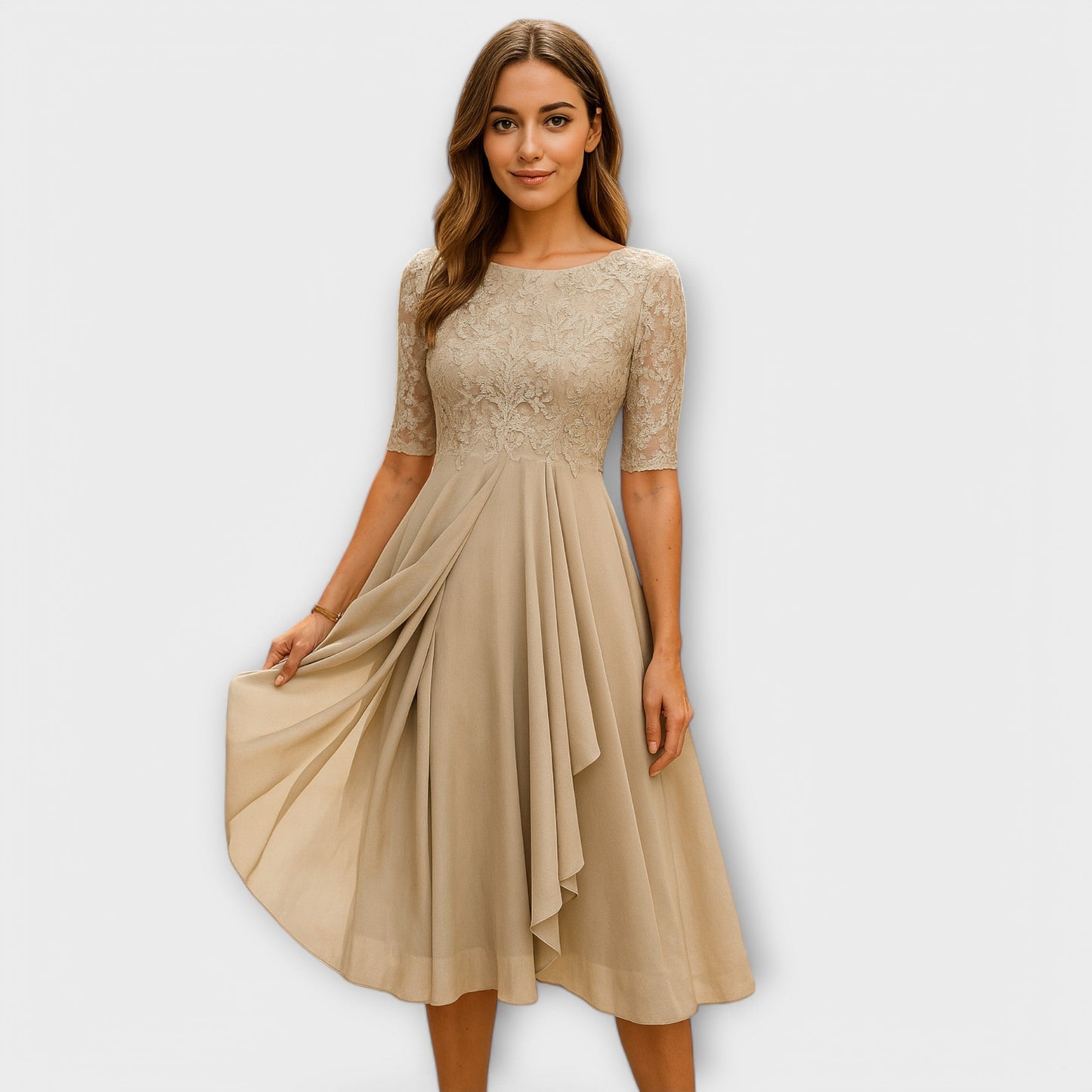 Élodie™ | Élégante Robe pour Invité de Mariage