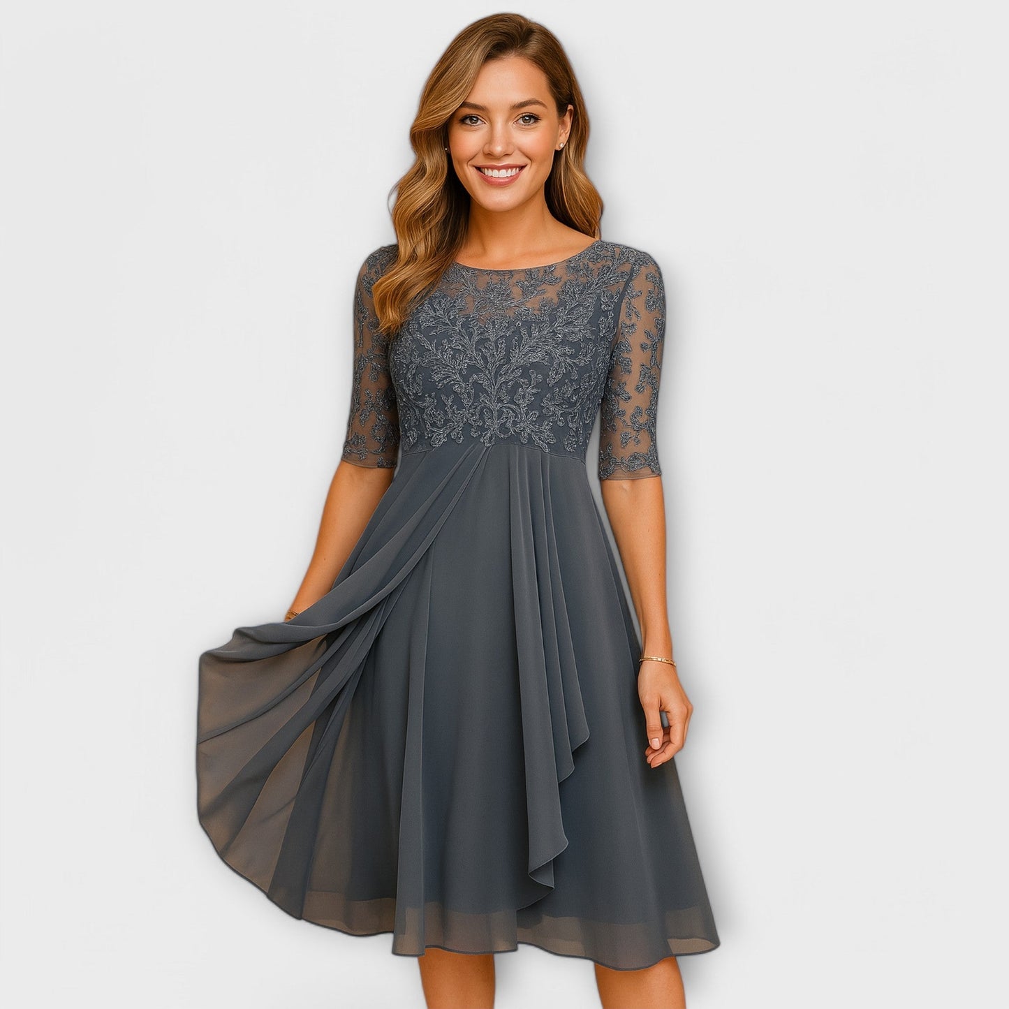 Élodie™ | Élégante Robe pour Invité de Mariage
