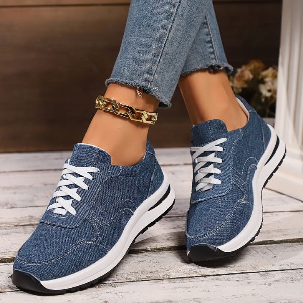 Baskets pour femmes bleu – Confortables et avec bon soutien