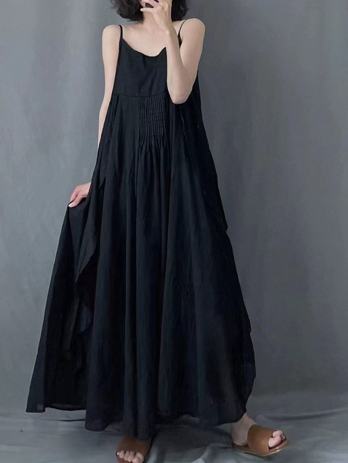 Sophie Paris® | Robe Longue Plissée sans Manches