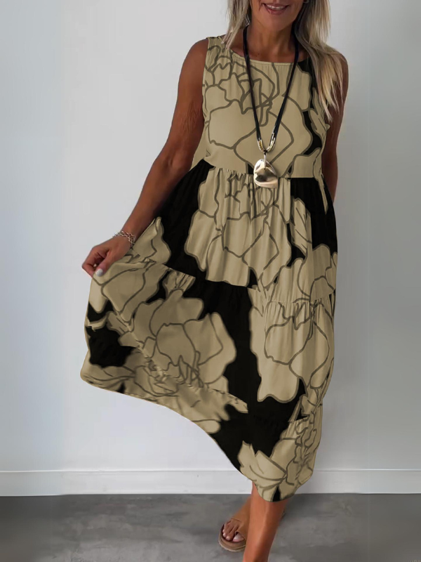 Robe Wanda Imprimée Sans Manches