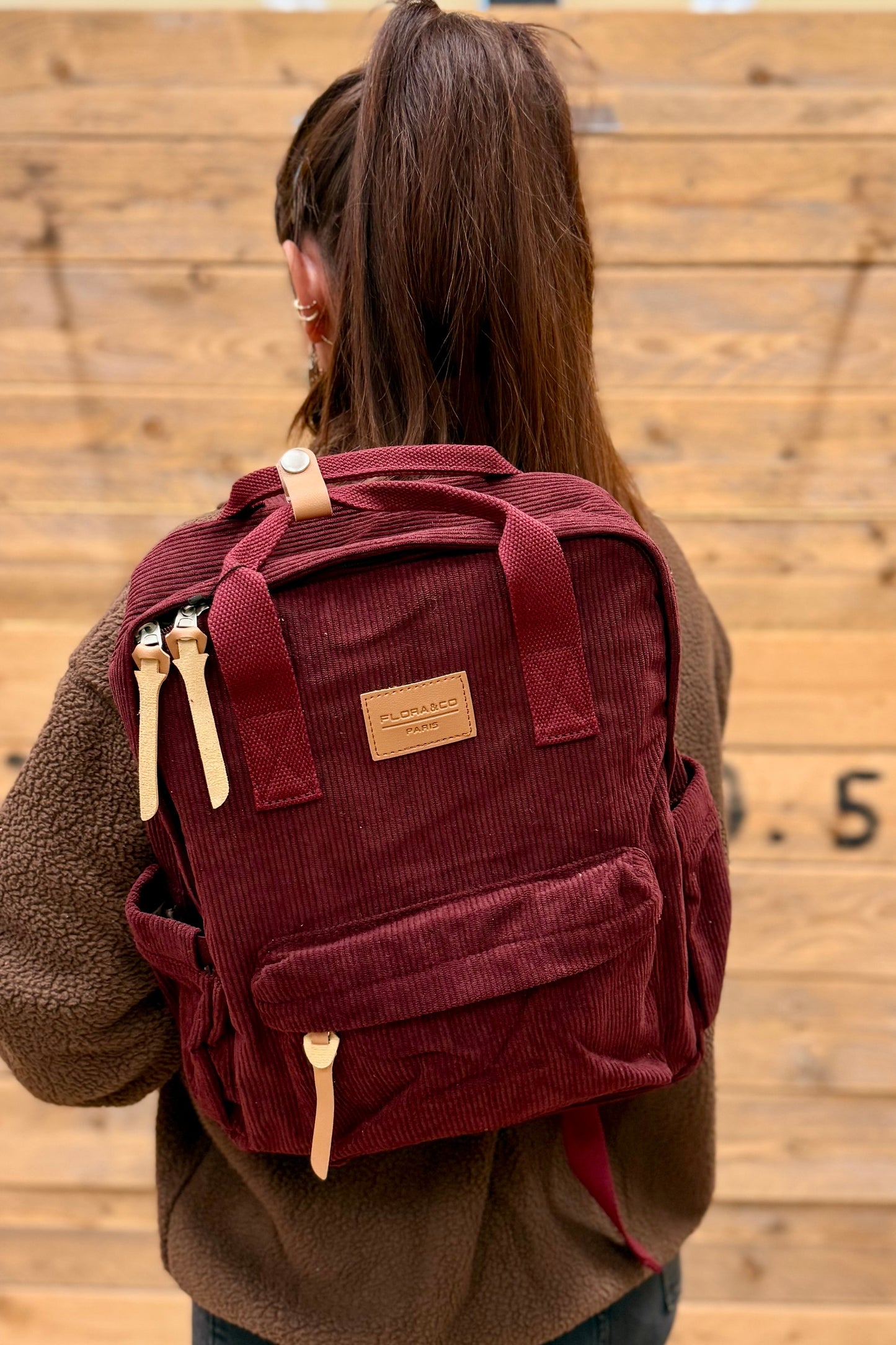 Sac A Dos Gadja Velours Bordeaux