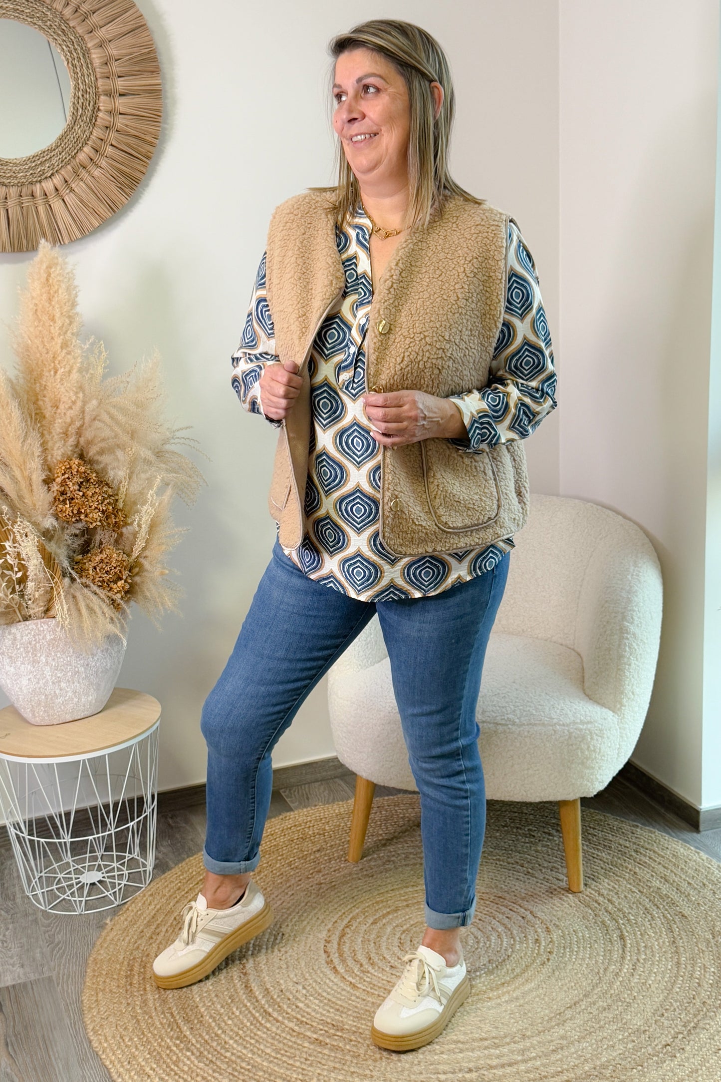 Gilet Teddy Ludivine Camel GT (42/48)