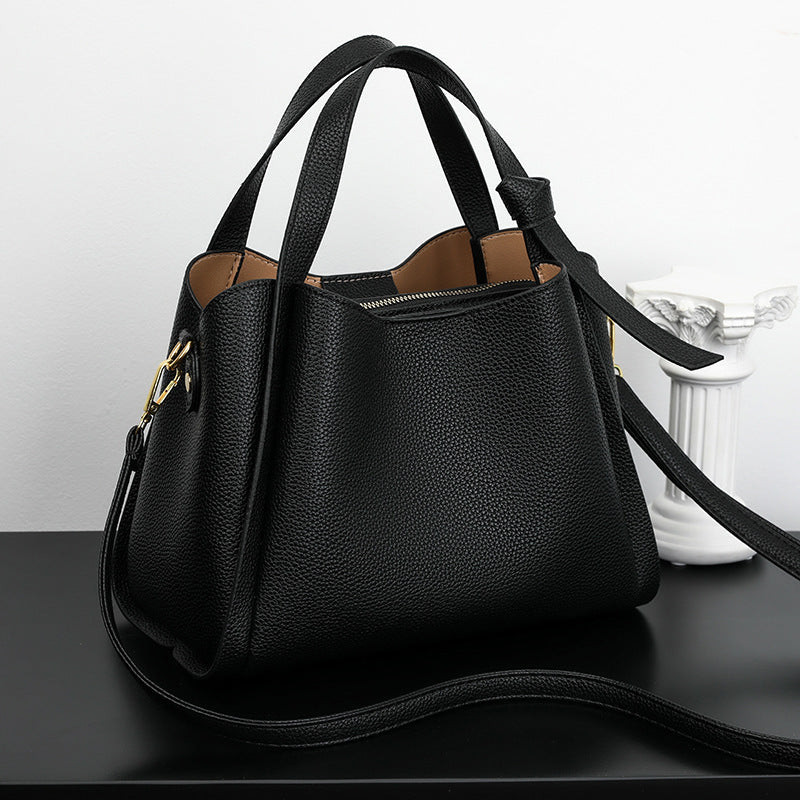Sac à main en cuir grainé