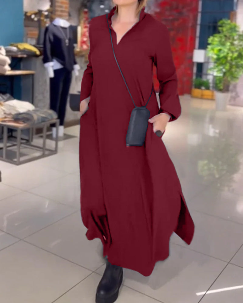 Evia™ | Robe Longue Ample à Fente