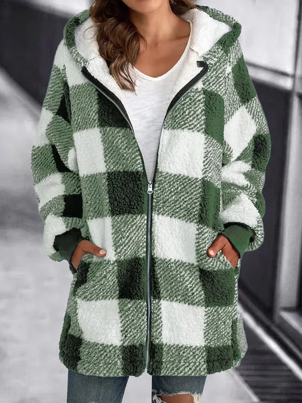 Sarah™ | Manteau Oversize à Carreaux