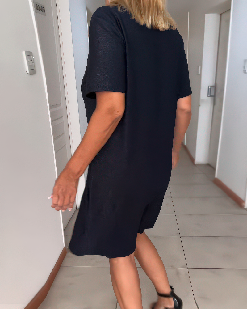 Talia | Robe à col en V torsadé
