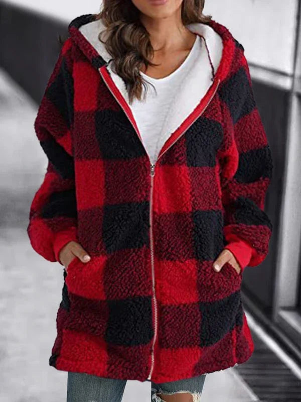 Sarah™ | Manteau Oversize à Carreaux