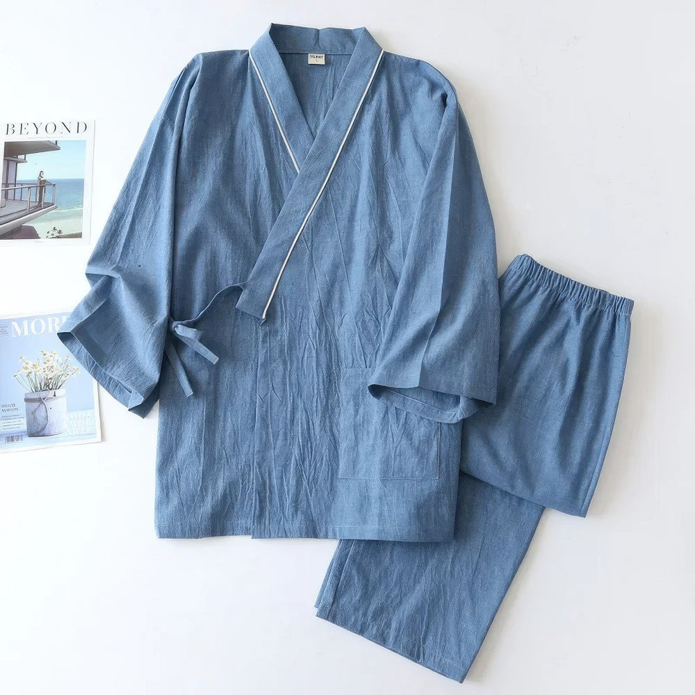 Ensemble De Pyjama Kimono Japonais Moderne Pour Homme