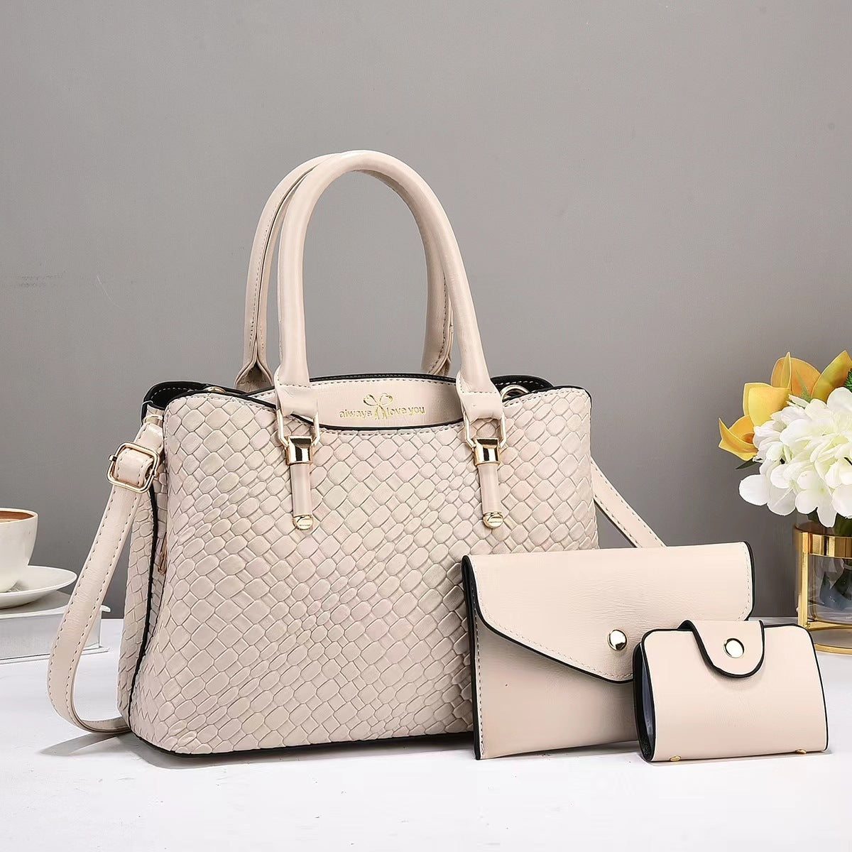 Ensemble sacs 3 en 1 en cuir texturé