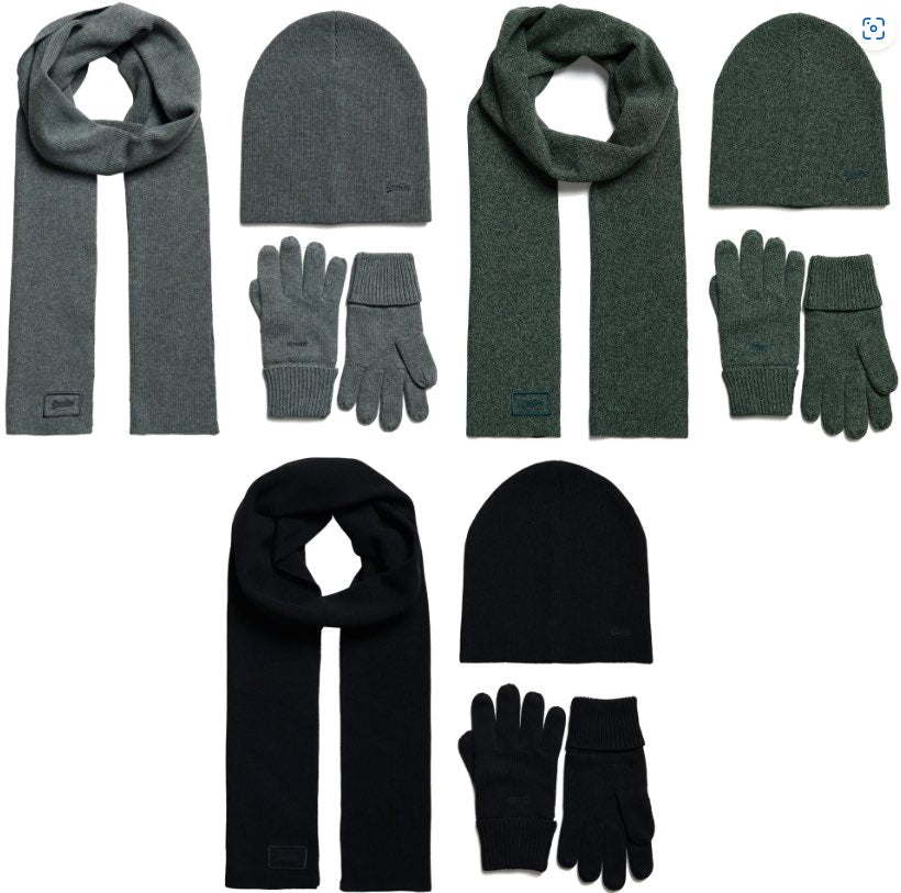 Ensemble écharpe + bonnet + gants