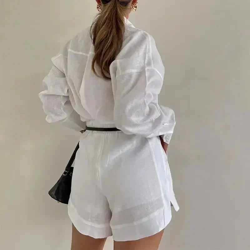 Ensemble chemise légère et short décontracté pour un usage quotidien