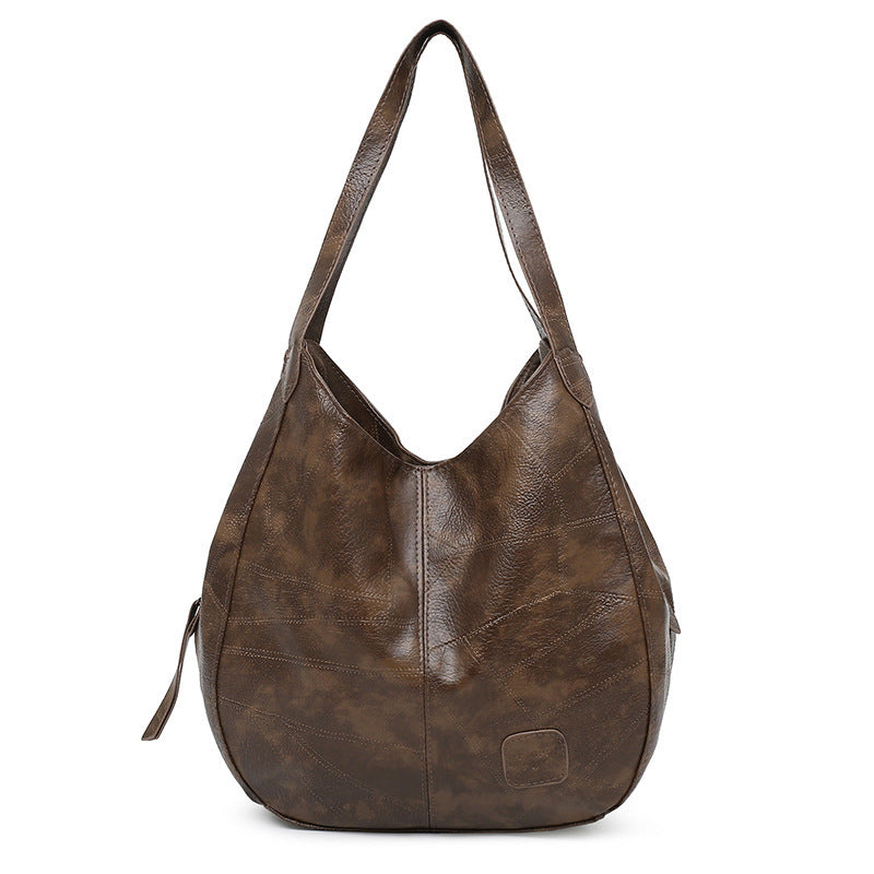 Sac fourre tout en cuir vieilli