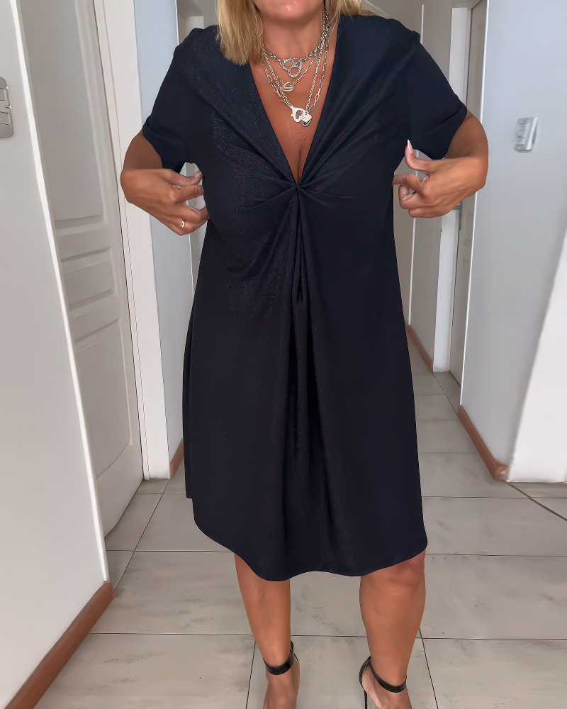 Talia | Robe à col en V torsadé