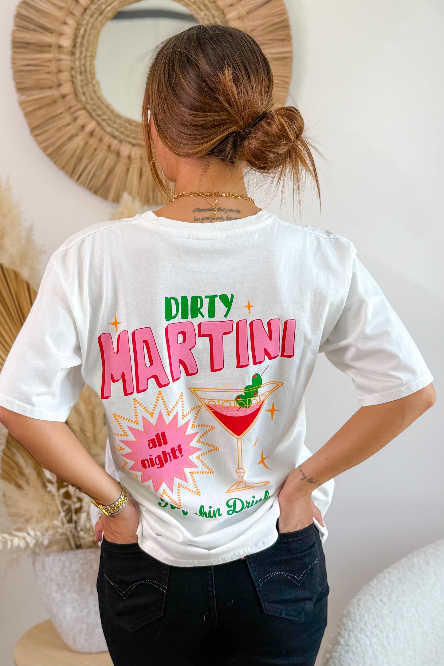 T-Shirt " Martini" Blanc