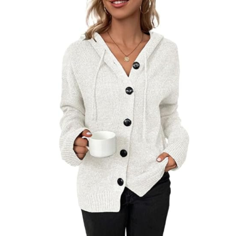 Cardigan en maille à boutons confortable pour femmes