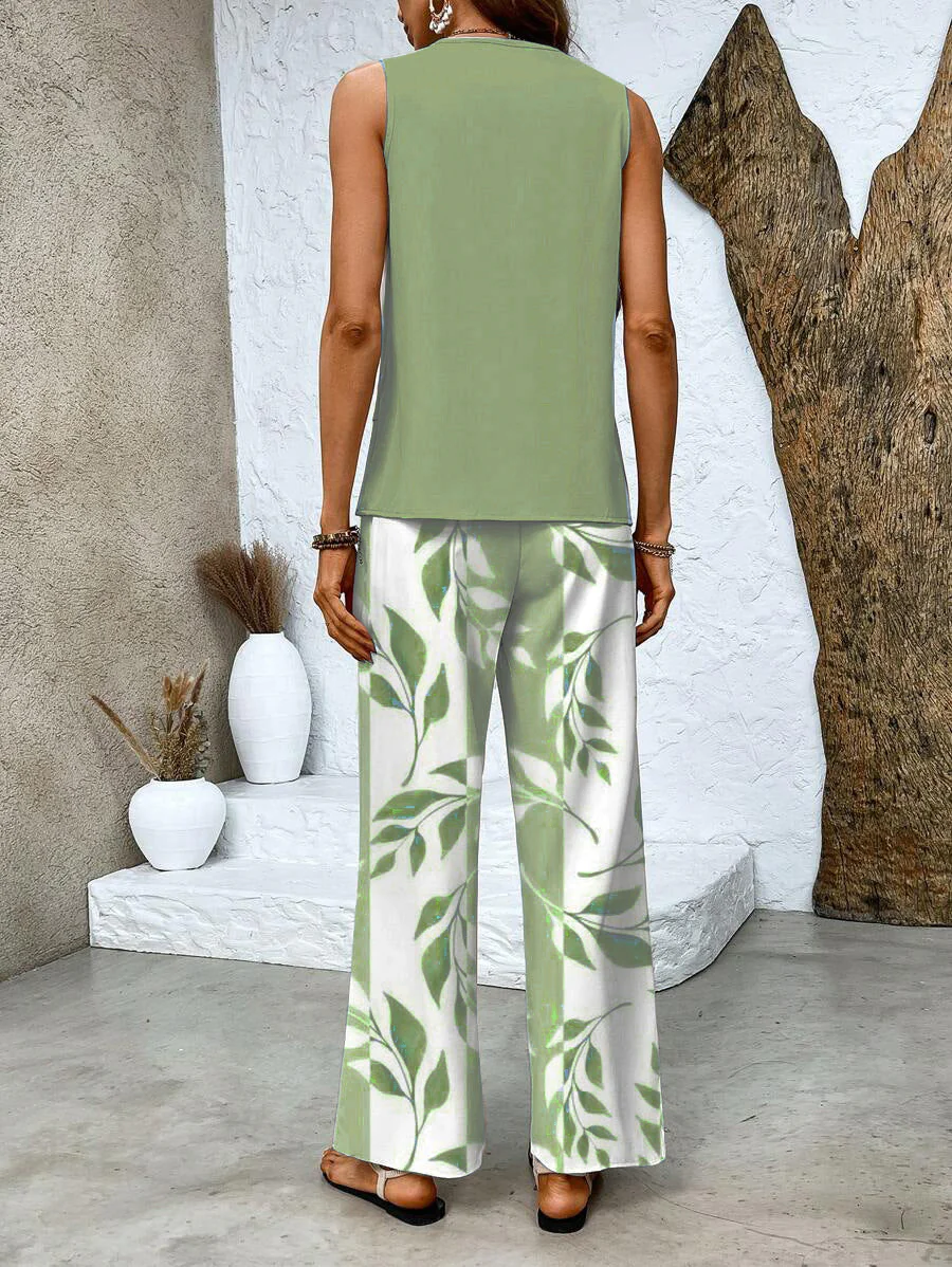 Ensemble de deux pièces avec haut et pantalon assortis