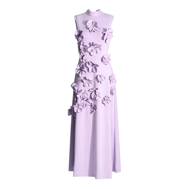Pauline Laurent® | Longue Robe Rose À Fleurs