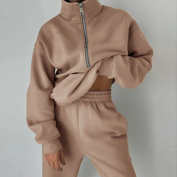 Ensemble de Survêtement Douillet Doublé en Polaire pour un Confort Quotidien