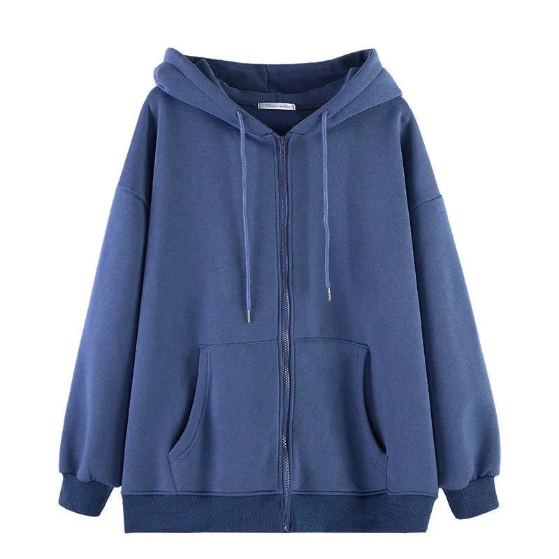 Sweat à capuche oversize uni style coréen
