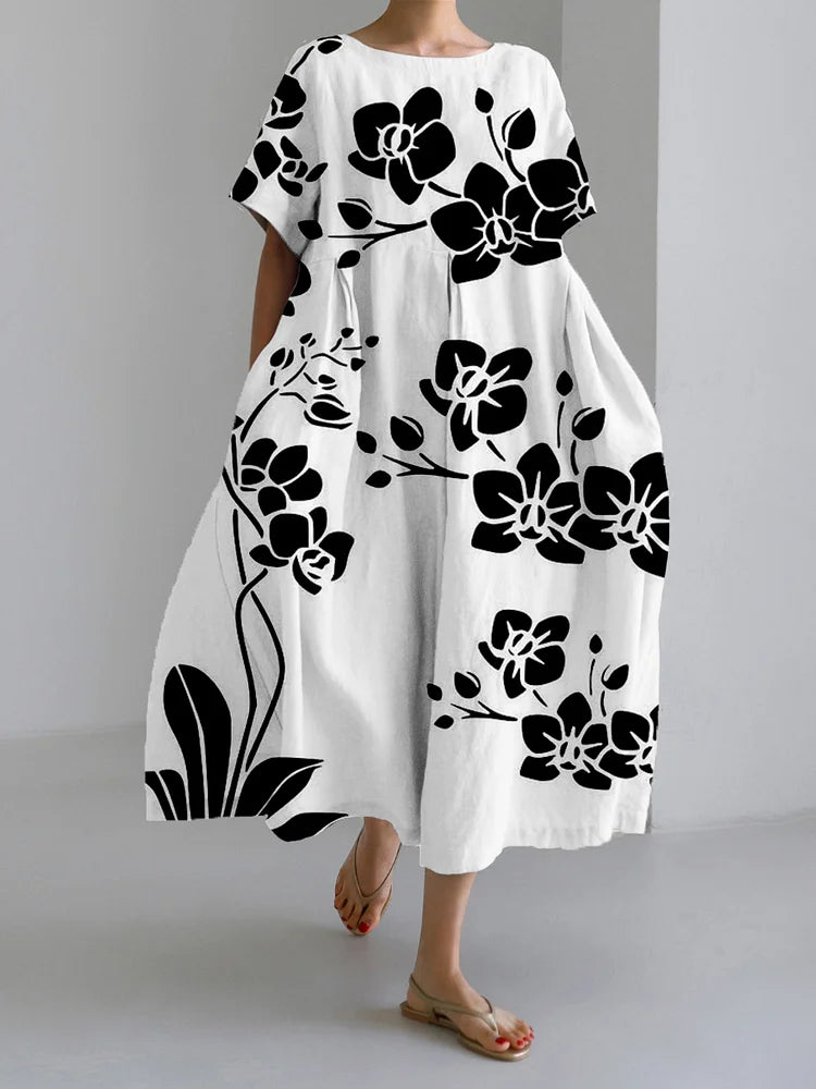 MARISELLA | Élégante robe fleurie pour toutes les occasions, alliant style fluide et confort