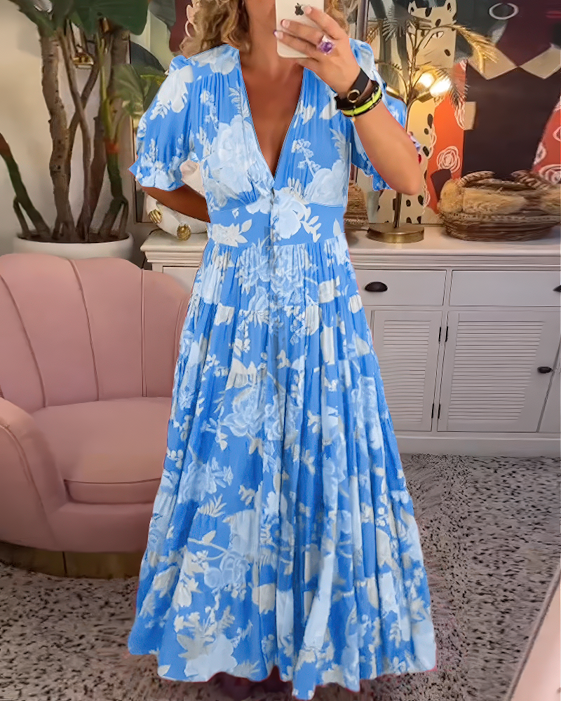 Victoire - robe à imprimé floral avec poches