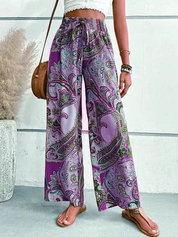 pantalon avec impression numérique et queue haute