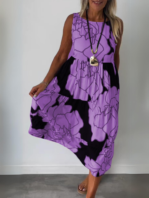 Robe Wanda Imprimée Sans Manches