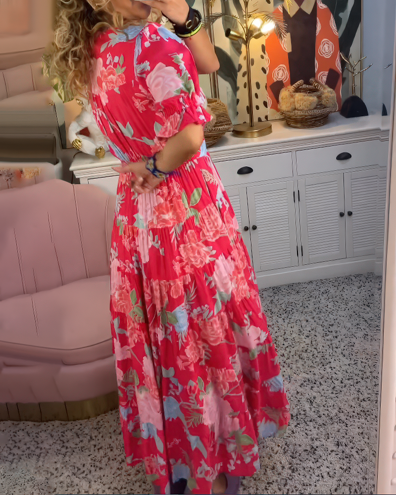 Victoire - robe à imprimé floral avec poches