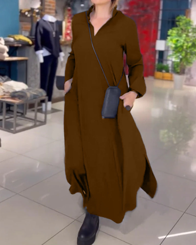 Evia™ | Robe Longue Ample à Fente