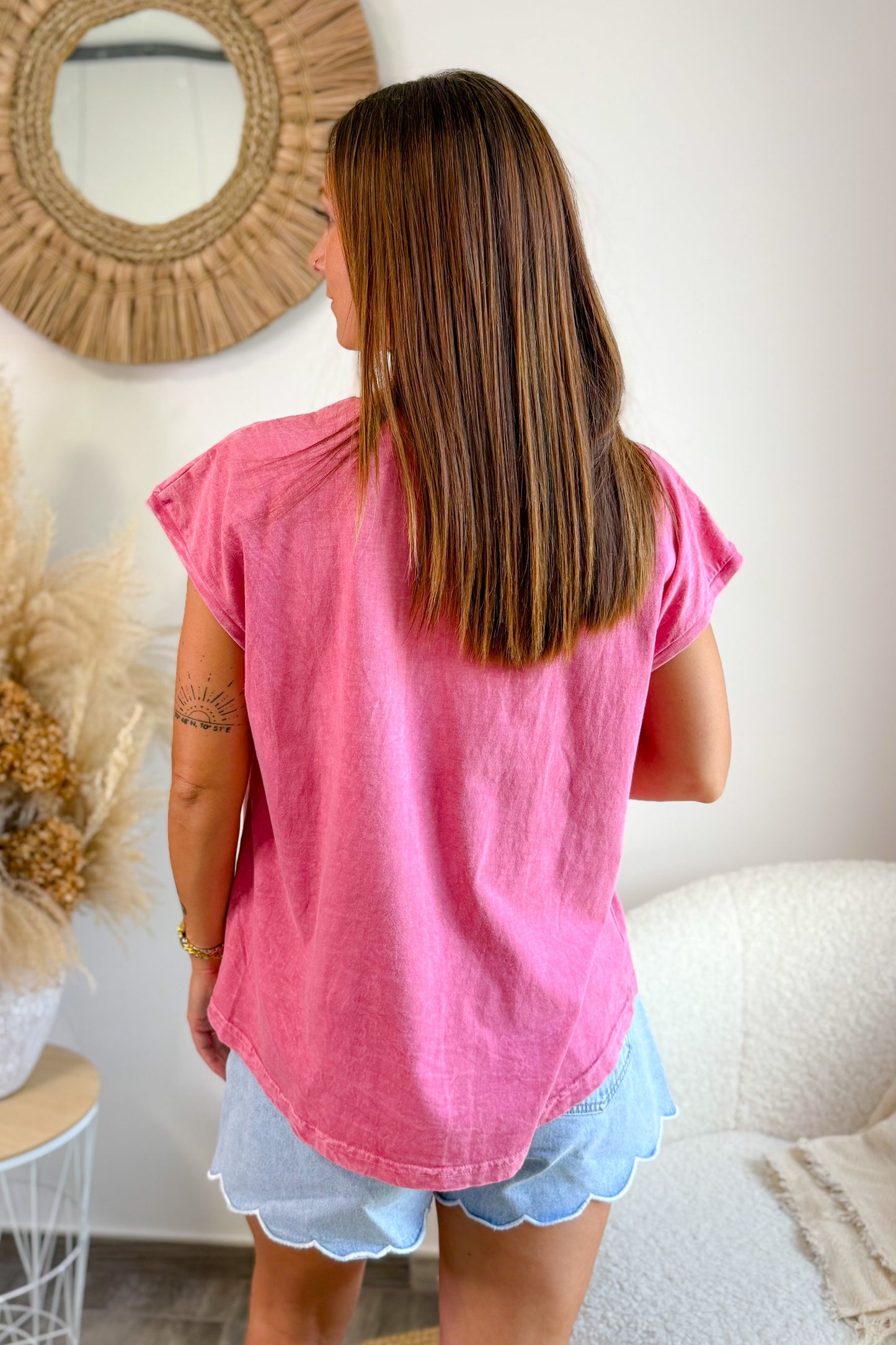 T-Shirt "Smile" Fuchsia