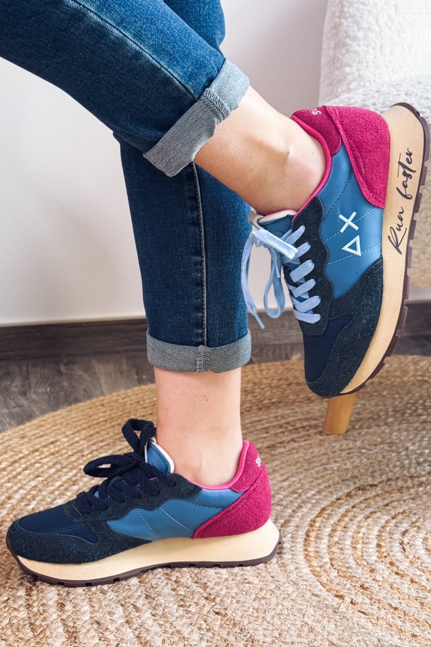 Baskets Compensée Sun68 Bleu Marine