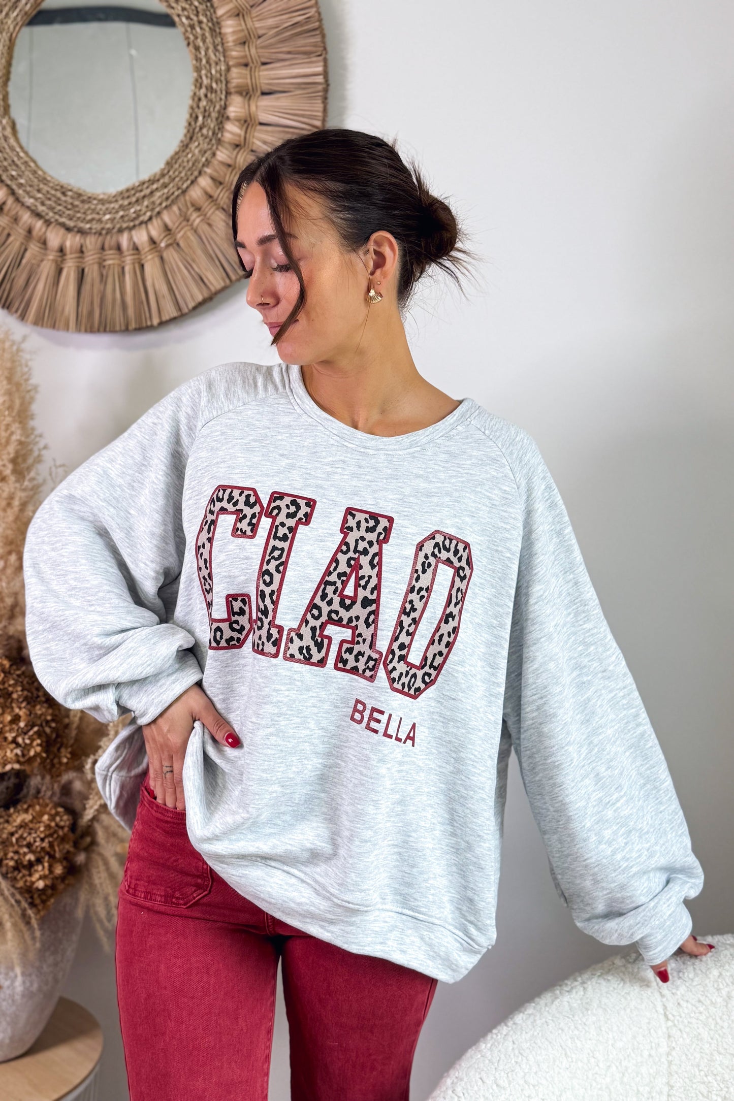 Sweat " Ciao" Gris