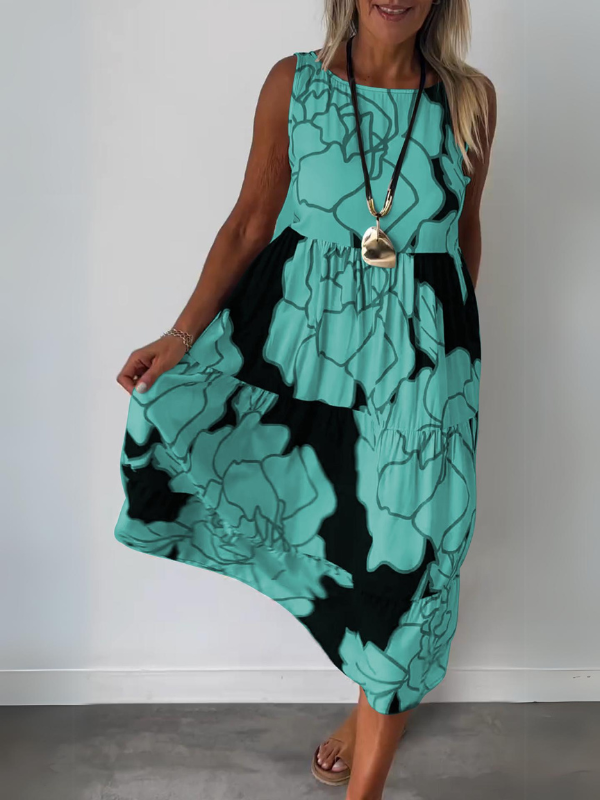 Robe Wanda Imprimée Sans Manches