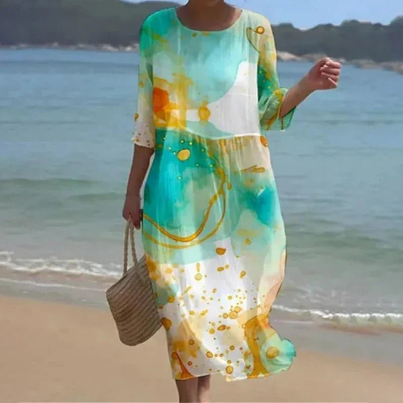 Robe à fleurs tombantes