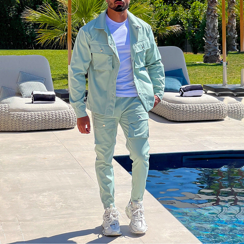 Ensemble Veste et Pantalon Cargo Stylé pour Hommes