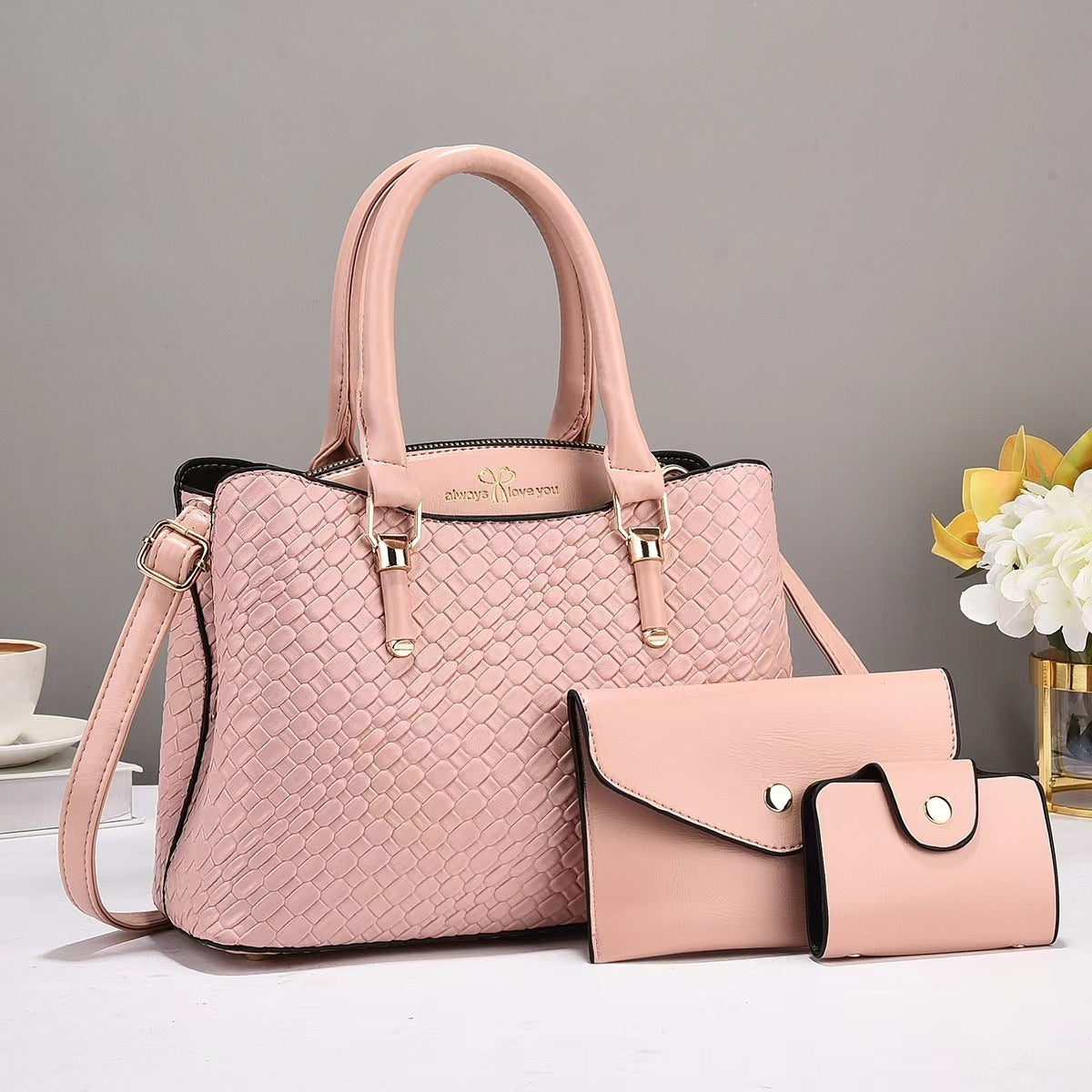 Ensemble sacs 3 en 1 en cuir texturé