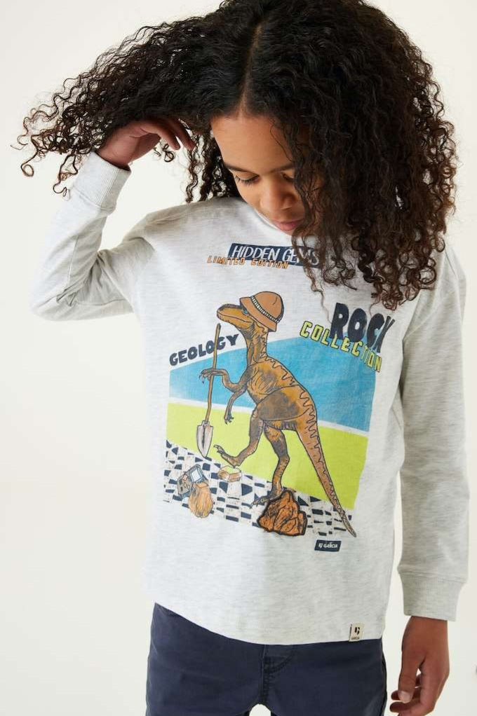 T-Shirt manches longues Denver Gris Chiné