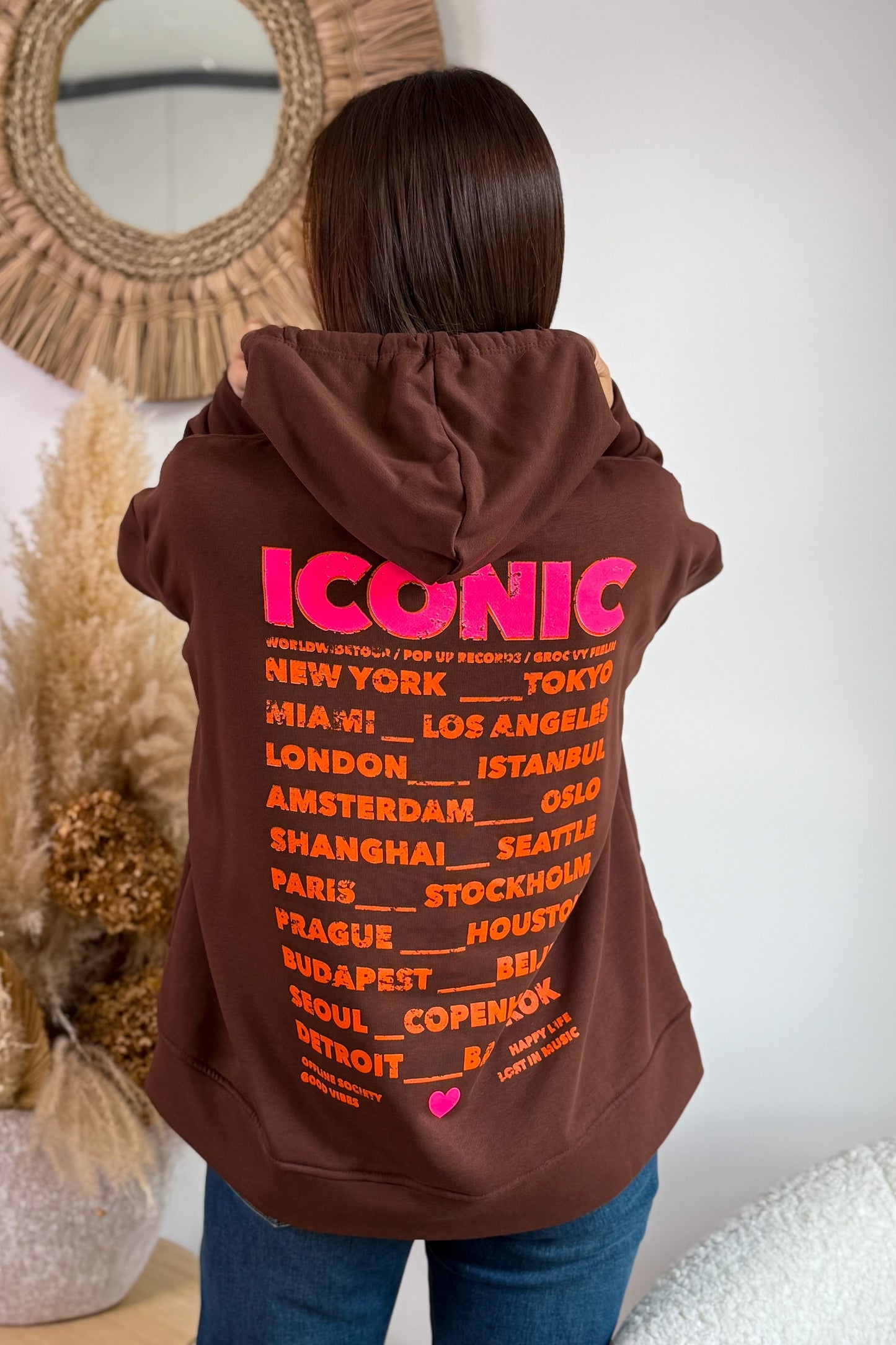 Sweat " Iconic" A Capuche Choco